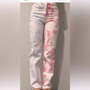 NWT Adika jeans pink and blue. Size S